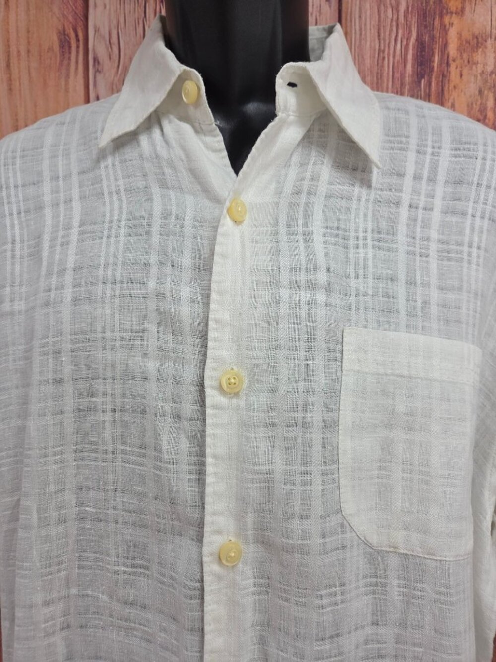Tommy Bahama White Linen Short Sleeve Shirt Large - Picture 4 of 7